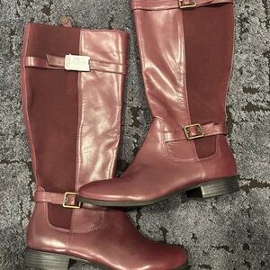 Isaac Mizrahi Live Tall leather boots size 10M